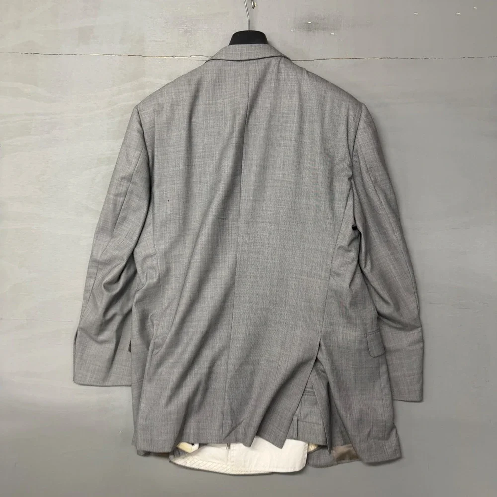 Ermenegildo Zegna Su Misura 15 Milmil‎ 15 Grey Wool 3-Button Suit Italy 56L
